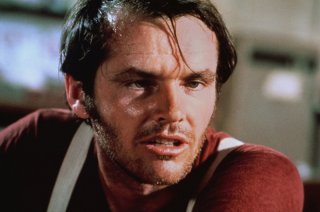 Un primo piano di Jack Nicholson in una scena di Easy Rider