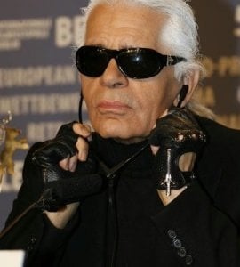 Karl Lagerfeld a Berlino 2007 per il film Lagerfeld Confidentiel