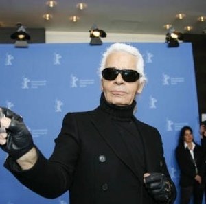 Karl Lagerfeld a Berlino 2007 per il film Lagerfeld Confidentiel