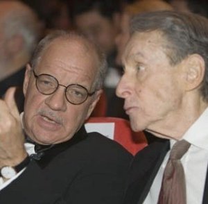 Paul Schrader e Arthur Penn, rispettivamente presiodente della giuria e orso d'oro alla carriera della 57° edizione del festival di Berlino