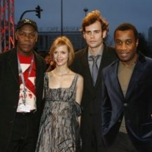 Danny Glover, Laura Regan, Rossif Sutherland e Clement Virgo alla Berlinale 2007 per presentare il film Poor Boy's Game