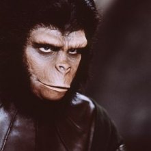 Roddy McDowall in una scena de Il pianeta delle scimmie