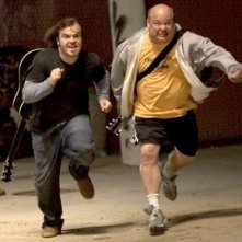 Kyle Gass e Jack Black in una scena di Tenacious D e il destino del rock