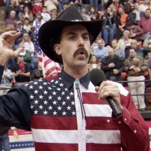 Sacha Baron Cohen in 'Borat', durante la scena del rodeo