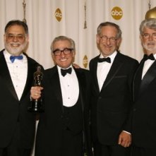 Martin Scorsese Oscar 2007 Come Miglior Regista Per The Departed Viene Premiato Da Francis Ford Coppola Steven Spielberg E George Lucas 37441