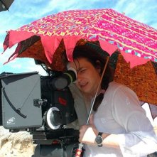 Francesca Archibugi sul set di Lezioni di volo