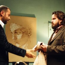 Fabio Volo e Giuseppe Battiston in una scena del film Uno su due