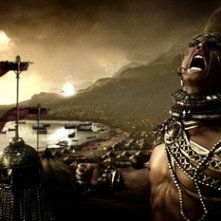 Rodrigo Santoro in una scena del film 300