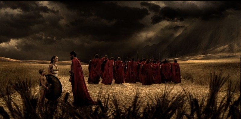 Una scena del film 300