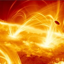La superficie del Sole in una scena del film Sunshine