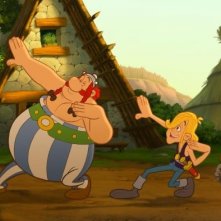 Obelix e Asterix in una scena del film Asterix e i Vichinghi