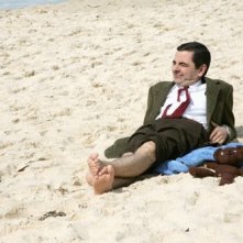Rowan Atkinson a Sidney durante la promozione per Mr. Bean's Holiday