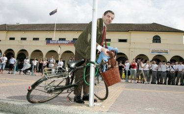 Rowan Atkinson a Sidney durante la promozione per Mr. Bean's Holiday