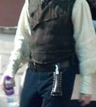 Johnny Depp sul set di Sweeney Todd