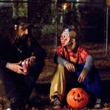 Daeg Faerch e Rob Zombie sul set diHalloween
