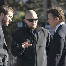 Joe Carnahan, Ray Liotta e Ryan Reynolds sul set del film 'Smokin' Aces'