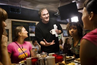 Quentin Tarantino e Tracie Thoms sul set del film Death Proof, episodio del double feature Grind House