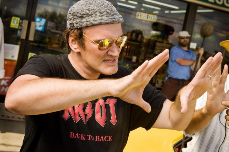 Quentin Tarantino Sul Set Del Film Death Proof Episodio Del Double Feature Grind House 40032