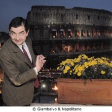 Rowan Atkinson a Roma durante la promozione per Mr. Bean's Holiday