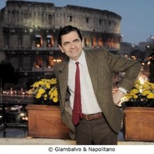 Rowan Atkinson a Roma durante la promozione per Mr. Bean's Holiday