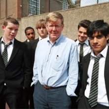 Jamie Parker, Russell Tovey, Samuel Anderson, Andrew Knott, Alan Bennett, Dominic Cooper, Sacha Dhawan e James Corden  sul set del film The History Boys