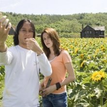Danny Pang e Kristen Stewart sul set del film The Messengers