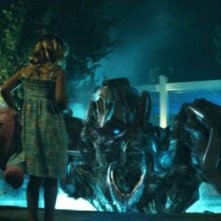 Una scena del film Transformers