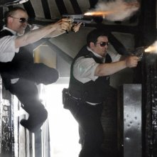 Nick Frost e Simon Pegg nel film Hot Fuzz