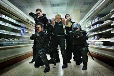 Una scena di Hot Fuzz