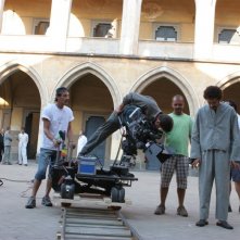 Sul set del film L'uomo di vetro