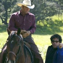 Michael Mayer e Tim McGraw  sul set del film Flicka