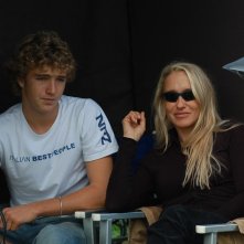 Eleonora Giorgi e suo figlio Paolo Ciavarro sul set del film Agente Matrimoniale