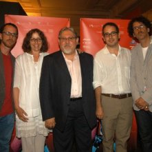 Joel ed Ehtan Coen e Frances McDormand al Napoli Film Festival 2007