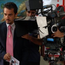 Nicola Savino sul set del film Agente Matrimoniale