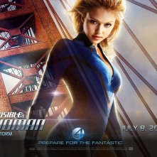 Jessica Alba in un wallpaper del film I fantastici quattro