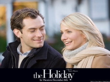 Cameron Diaz e Jude Law in un wallpaper del film L'amore non va in vacanza