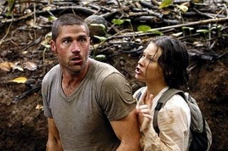 Evangeline Lilly e Matthew Fox nell'episodio 'Inseguimento' del serial Lost