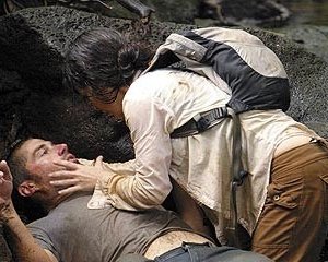 Evangeline Lilly e Matthew Fox nell'episodio 'Inseguimento' della serie Lost