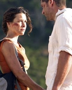 Evangeline Lilly e Matthew Fox nell'episodio 'La caccia' di Lost