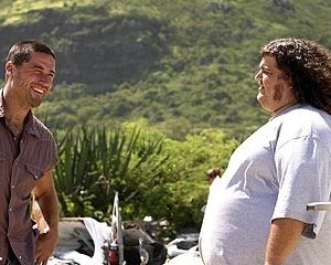 Matthew Fox e Jorge Garcia nell'episodio 'La casa del Sol Levante' di Lost