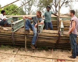 Malcolm David Kelley, Harold Perrineau, Matthew Fox e Josh Holloway nell'episodio 'Cambiamenti' di Lost