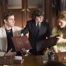 Josh Flitter, John Krasinski e Mandy Moore in una scena di Licenza di Matrimonio