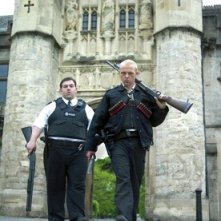 Nick Frost e Simon Pegg, protagonisti dell'action comedy Hot Fuzz