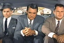 Cary Grant in una scena di Intrigo Internazionale di Alfred Hitchcock