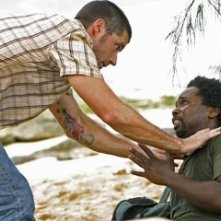 Harold Perrineau e Matthew Fox nell'episodio 'In fuga' di Lost