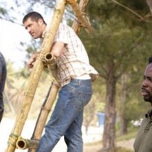 Harold Perrineau Matthew Fox E Josh Holloway Nell Episodio In Fuga Di Lost 44872
