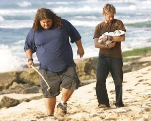 Jorge Garcia con Dominic Monaghan nell'episodio 'Il bene superiore' di Lost