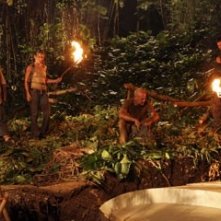 Terry O'Quinn, Matthew Fox, Evangeline Lilly e Jorge Garcia nell'episodio 'Esodo: parte 2' di Lost
