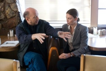 Paul Haggis e Charlize Theron sul set del film In the Valley of Elah