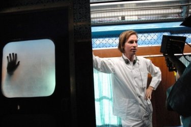 Wes Anderson sul set del film The Darjeeling Limited